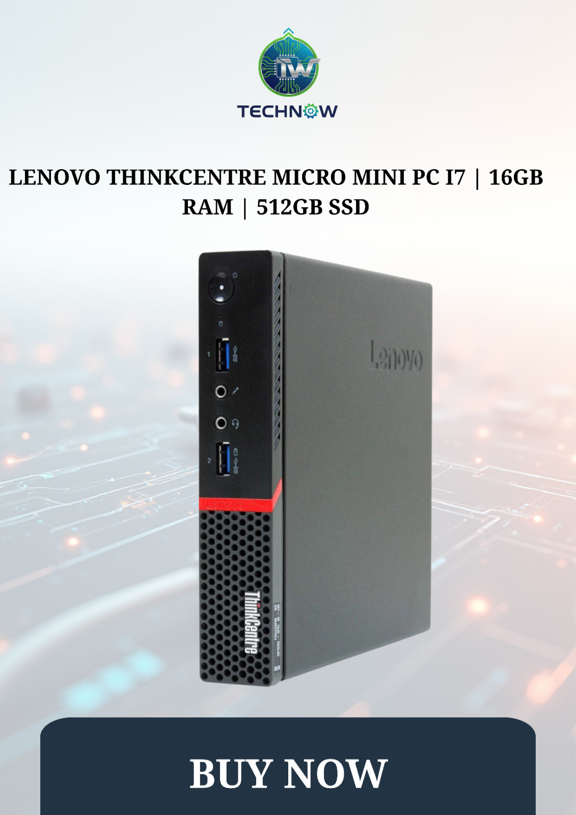 Lenovo ThinkCentre micro mini PC i7 | 16GB RAM | 512GB SSD |Win 10 Pro | WiFi BT