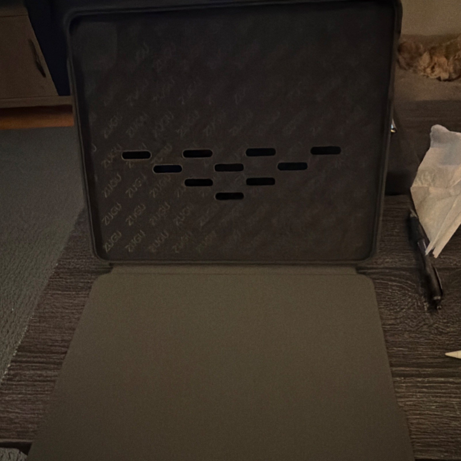 ZUGU Folding Folio Case Synthetic Leather Black Integrated Stand for Tablet