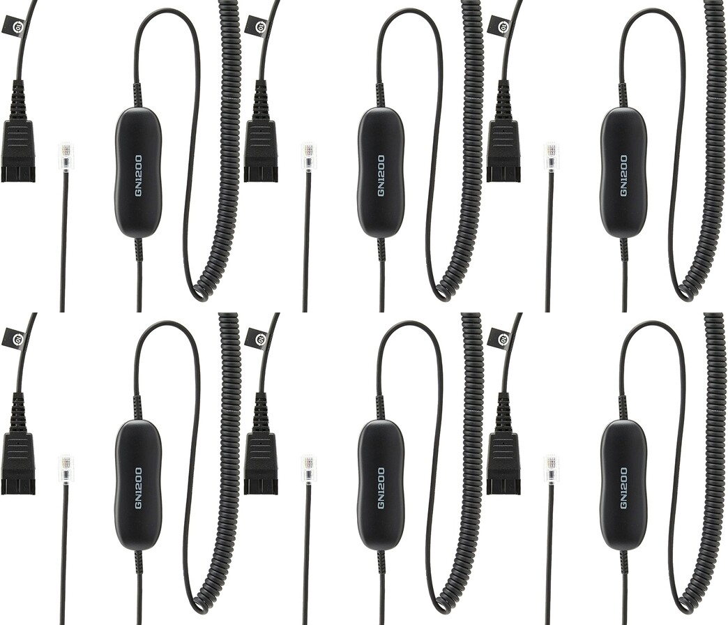 6 Jabra GN1200 Smart Coil Direct Connect Contact Center 6IN Cord Adapter