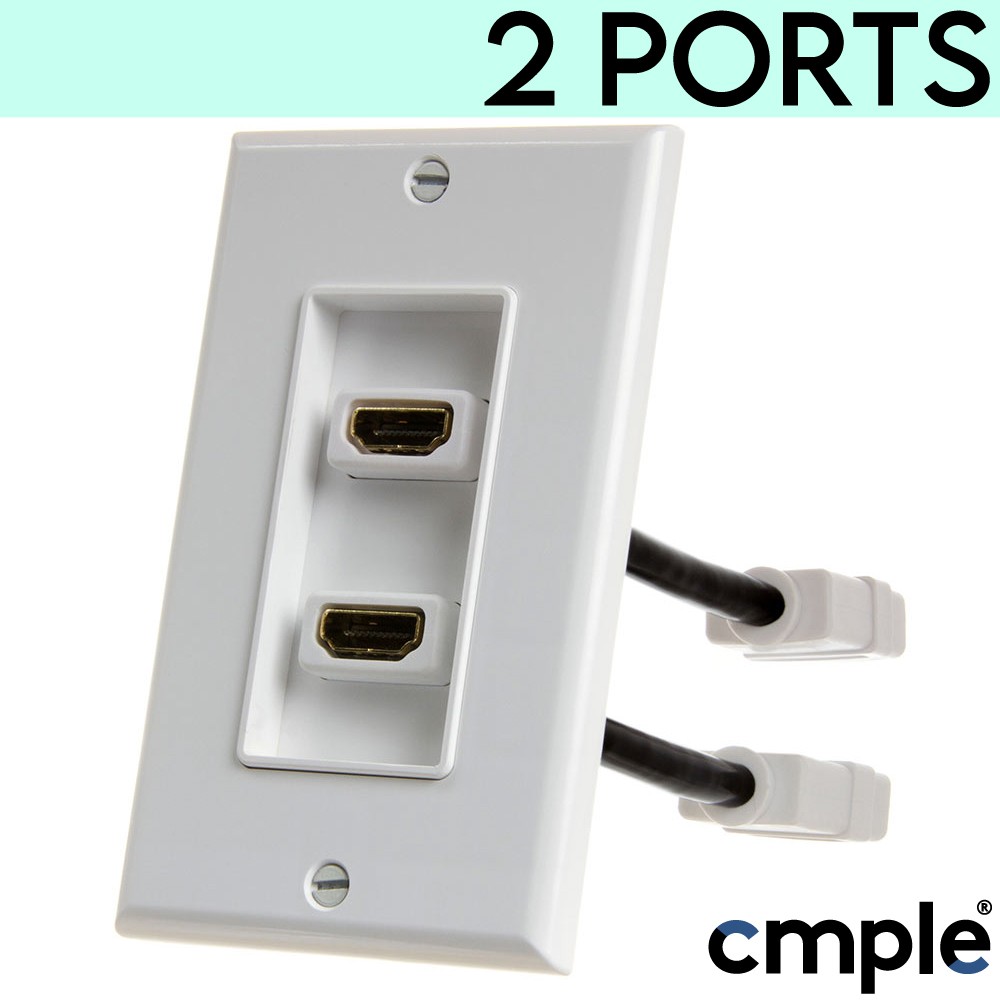 HDMI Wall Plate Single Dual Port 4K UHD ARC Face Plate HDMI Insert Ethernet