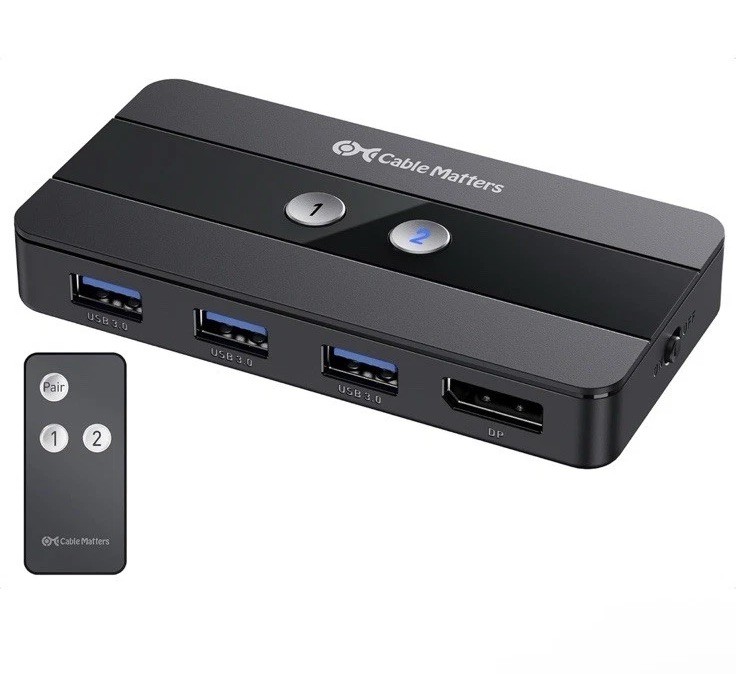 Cable Matters USB-C Docking Station HDMI DisplayPort 4x USB 3.0 On/Off