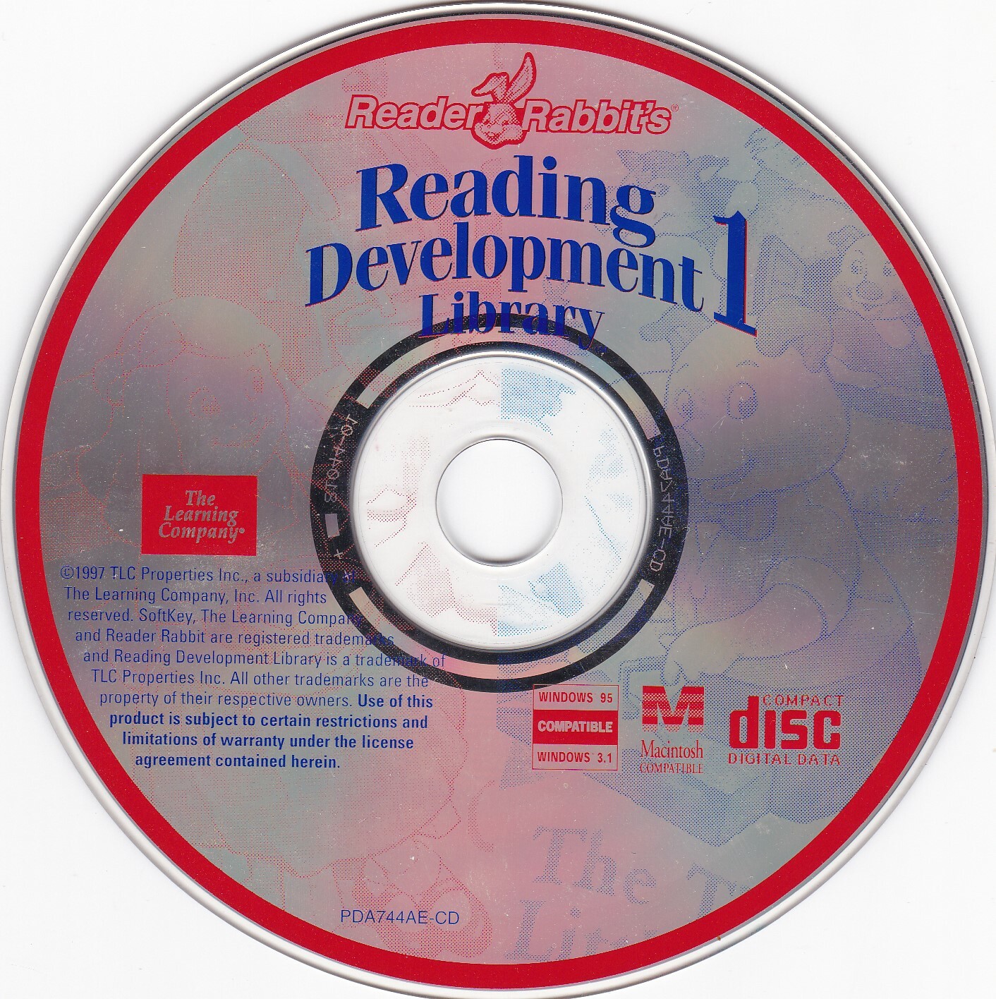 Vintage Reader Rabbit's Reading Development 1 - Library (PC, Windows, 1997)