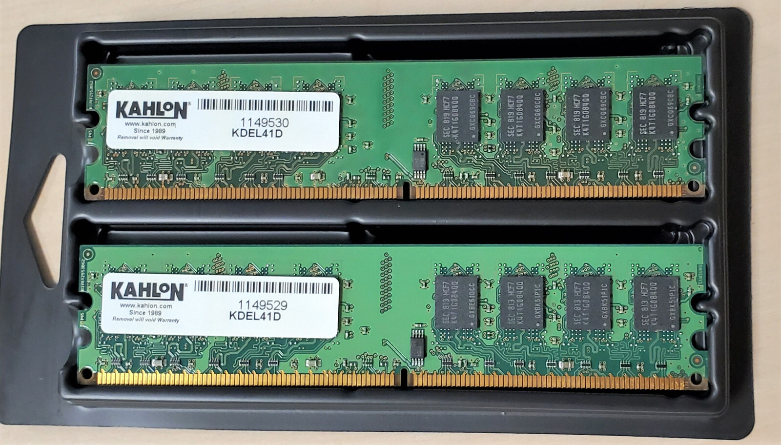 PC Memory 4G (2X2GB) Kahlon 2GB Module (PC2-5300, DDR2-667MHz) KDEL41D