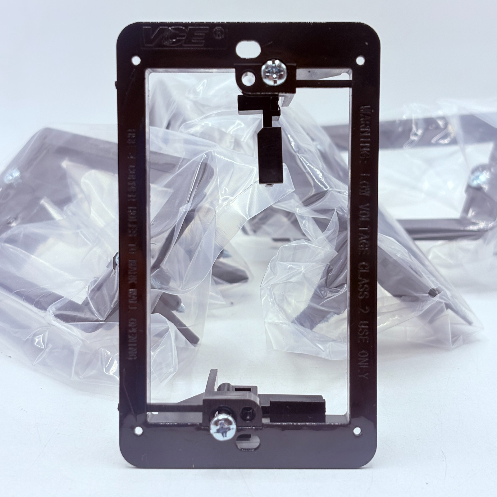 5 Pack 1-Gang Bracket Face Wall Plate Mount Mud Ring Low Voltage Single Gang