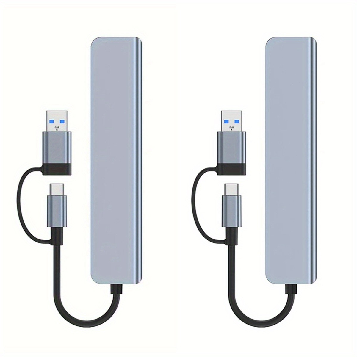 2PCS 7/8 Port USB-C Hub Adapter 5G Speed Multi Splitter for PC, Laptop & MacBook