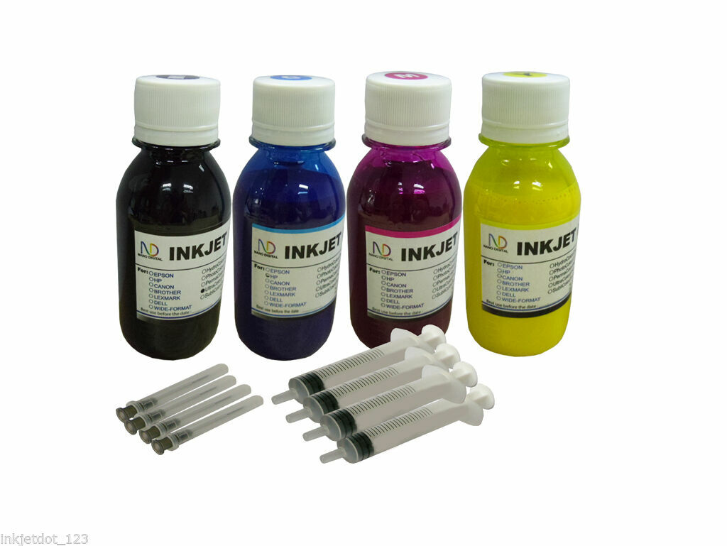 4x100ml ND® Sublimation Heat Transfer Refill Ink for All Brother 4-Color Printer