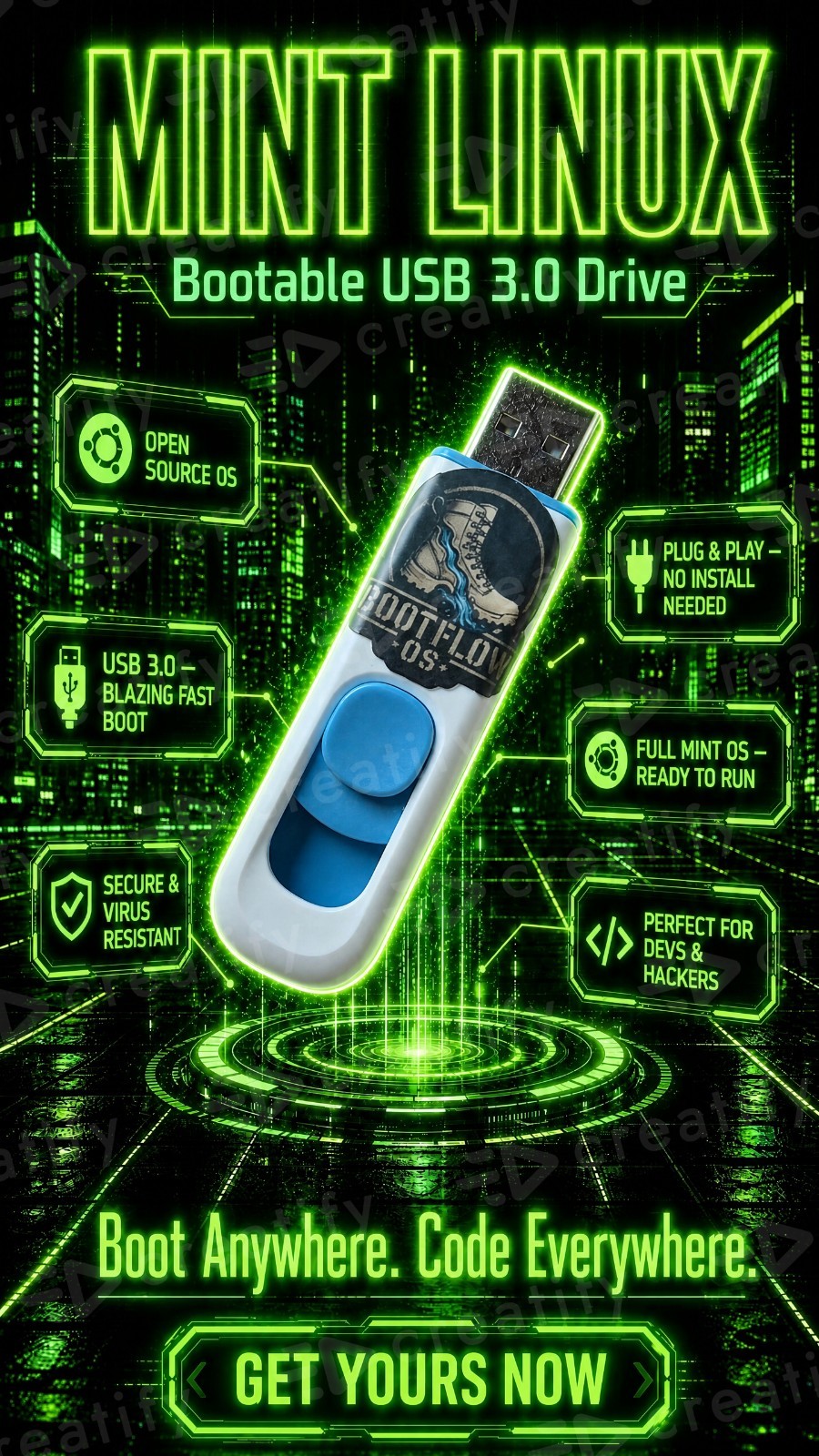 Linux Mint Edition Bootable 3.0 Fast USB Live/Installer