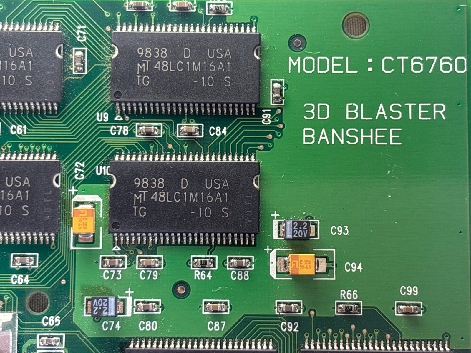 Creative Labs 3D Blaster Banshee CT6760 Green
