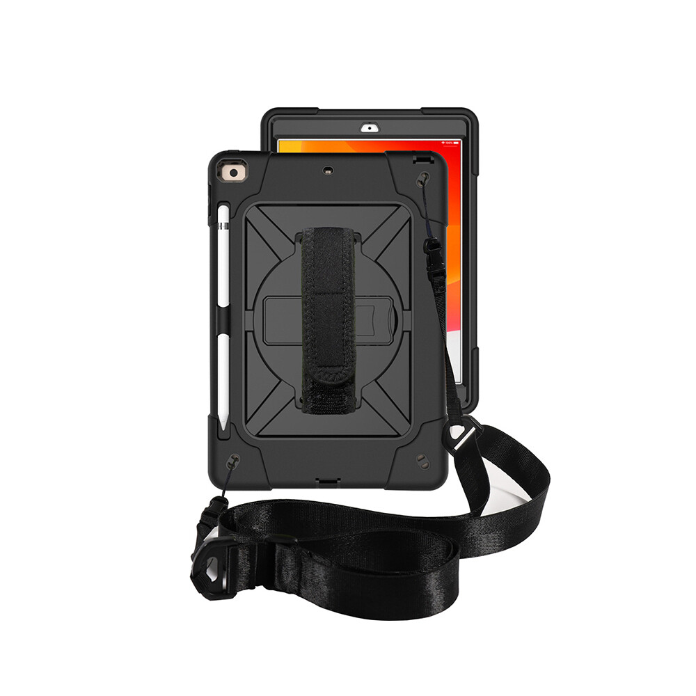 For iPad 10.2 Tablet Case iPad 9th 8th 7th Case with Hand Strap Shoulder Strap