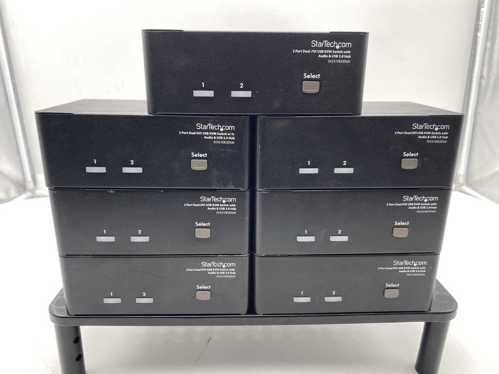 Lot of 7 StarTech SV231DD2DUA Dual DVI USB KVM Switch with Audio & USB 2.0