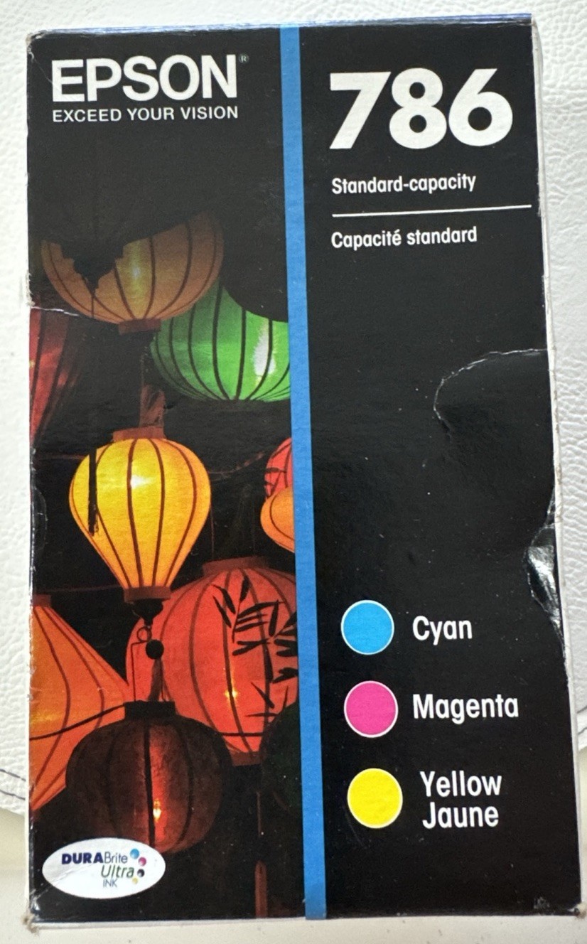 Epson  786 Tri-Color Ink, Standard Capacity - Cyan, Magenta & Yellow - EXP 12/20