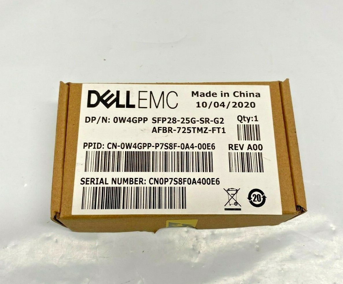 Dell EMC SFP28-25G-SR-G2 - 25GBe SFP28 Sr 850nm 100m Mmf Duplex Lc Pluggable Tra