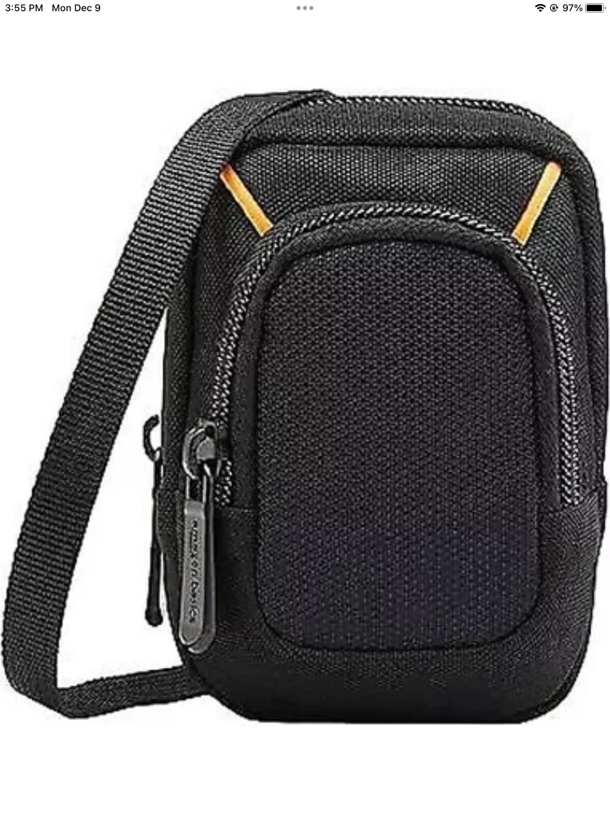 Amazon Basics Medium Point and Shoot Camera Casewith Internal Paddin Black Solid