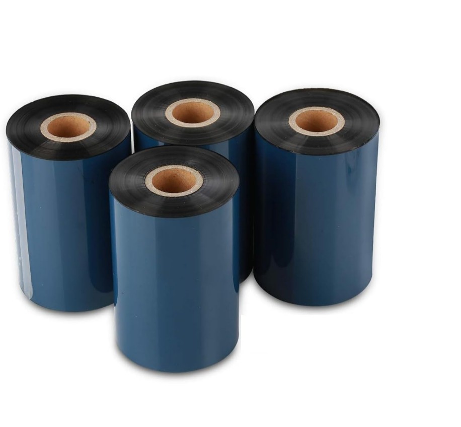 4  Wax Thermal Transfer Ribbon for Zebra Printer 110mm x 450M 4.33" x 1476" Roll