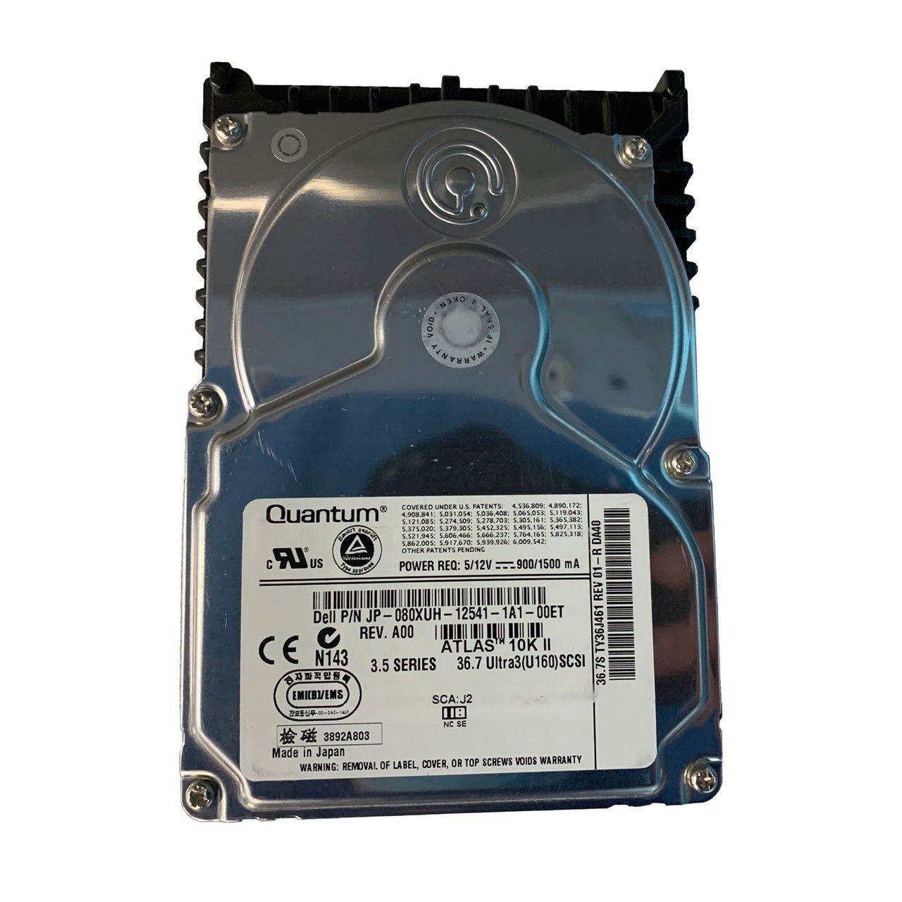 Dell 80XUH 36GB U160 10K 80Pin Drive TY36J461