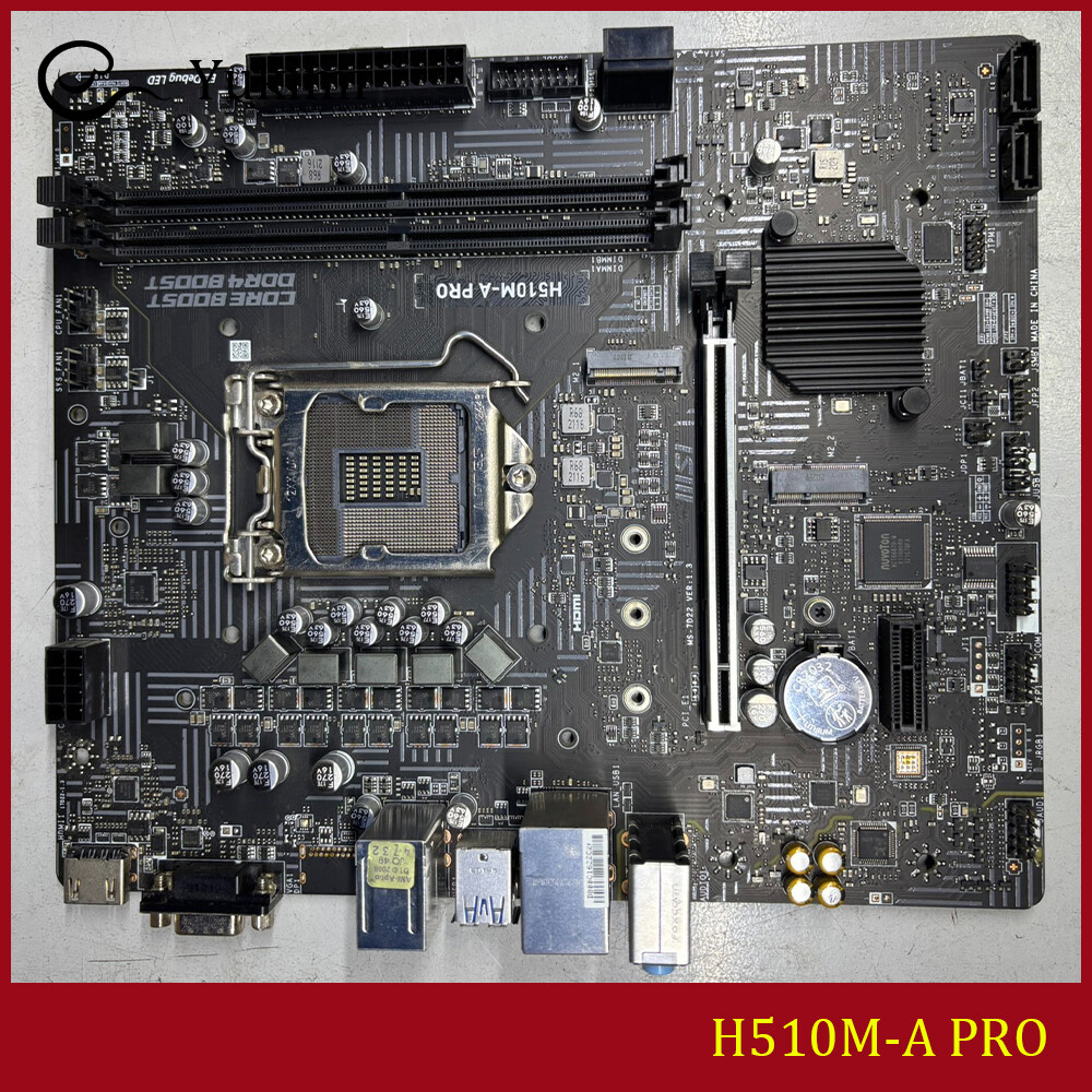 FOR MSI H510M-A PRO DDR4*2 LGA 1200 64GB HDMI VGA mATX Motherboard Test OK