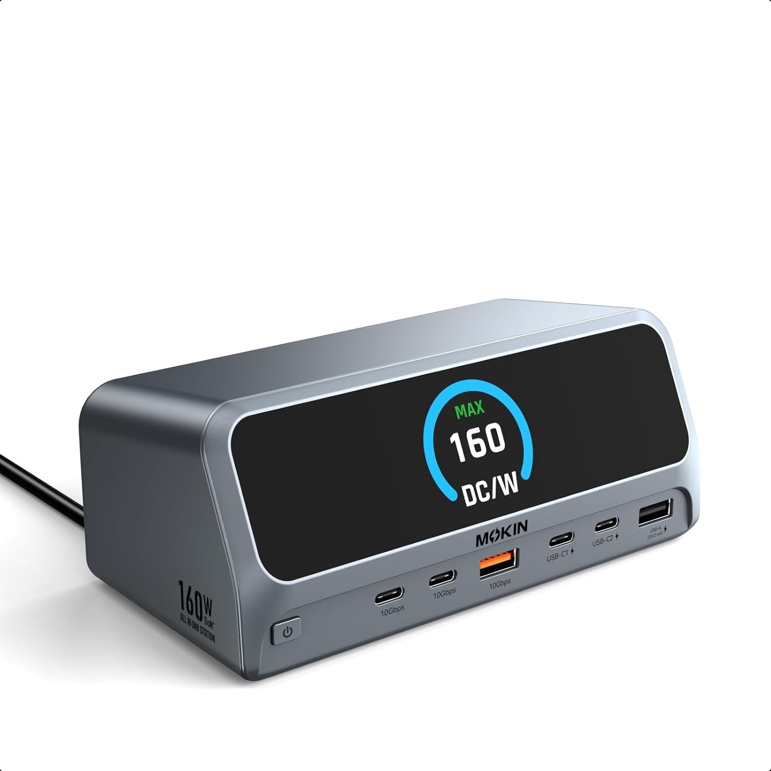 MOKiN 13-in-1 USB C Docking Station LCD Dual 4K HDMI 10Gbps 100W PD