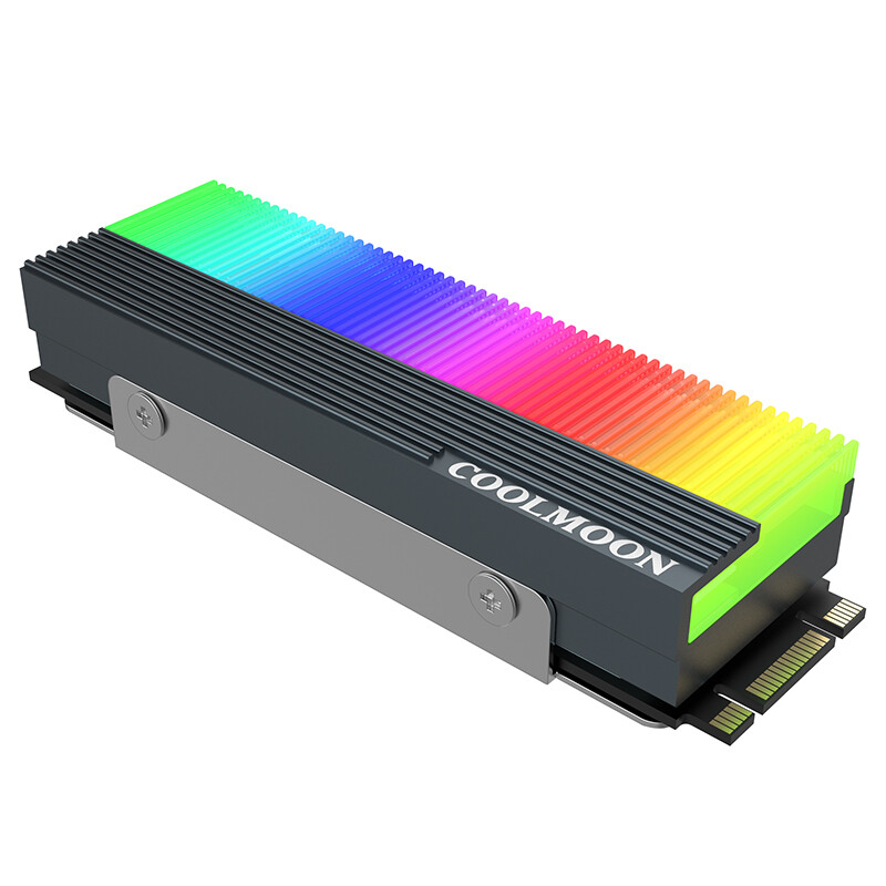 M.2 Cooling SSD Cooler RGB HeatSink 2280 Radiator Addressable LED NGFF NVME PCIE