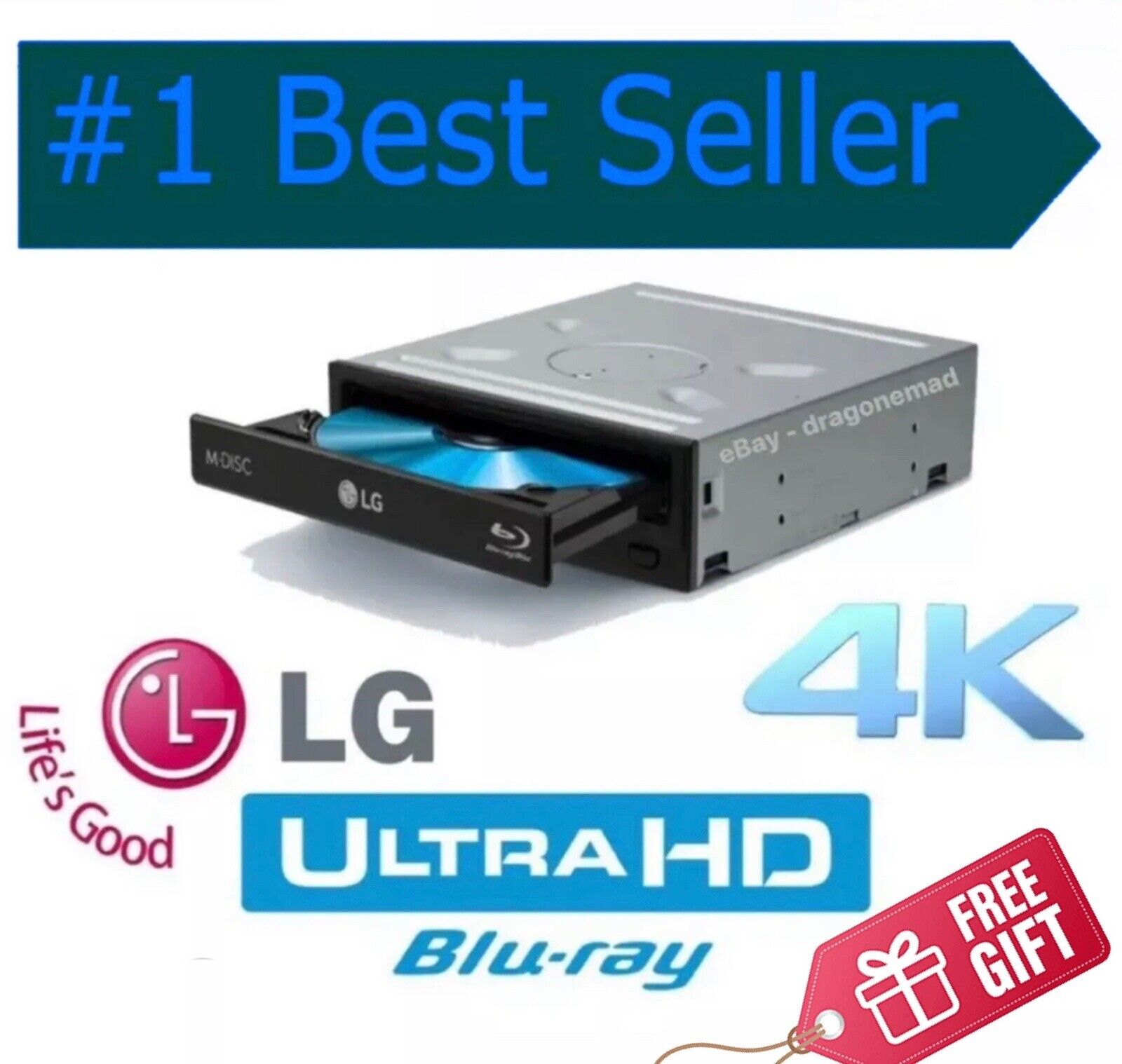 LG WH16NS40  4K ULTRA HD Blu-ray Drive, UHD Friendly v1.02MK [UNLOCKED] + GIFT