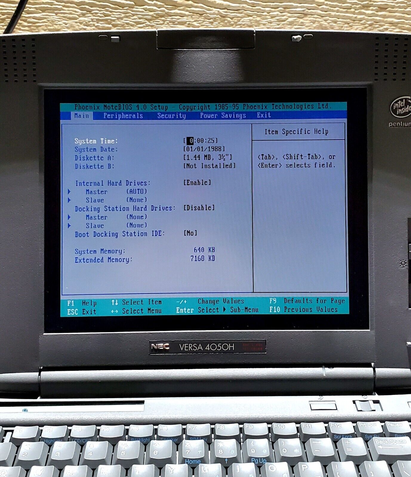 Vintage NEC Versa 4050H Intel Pentium Laptop