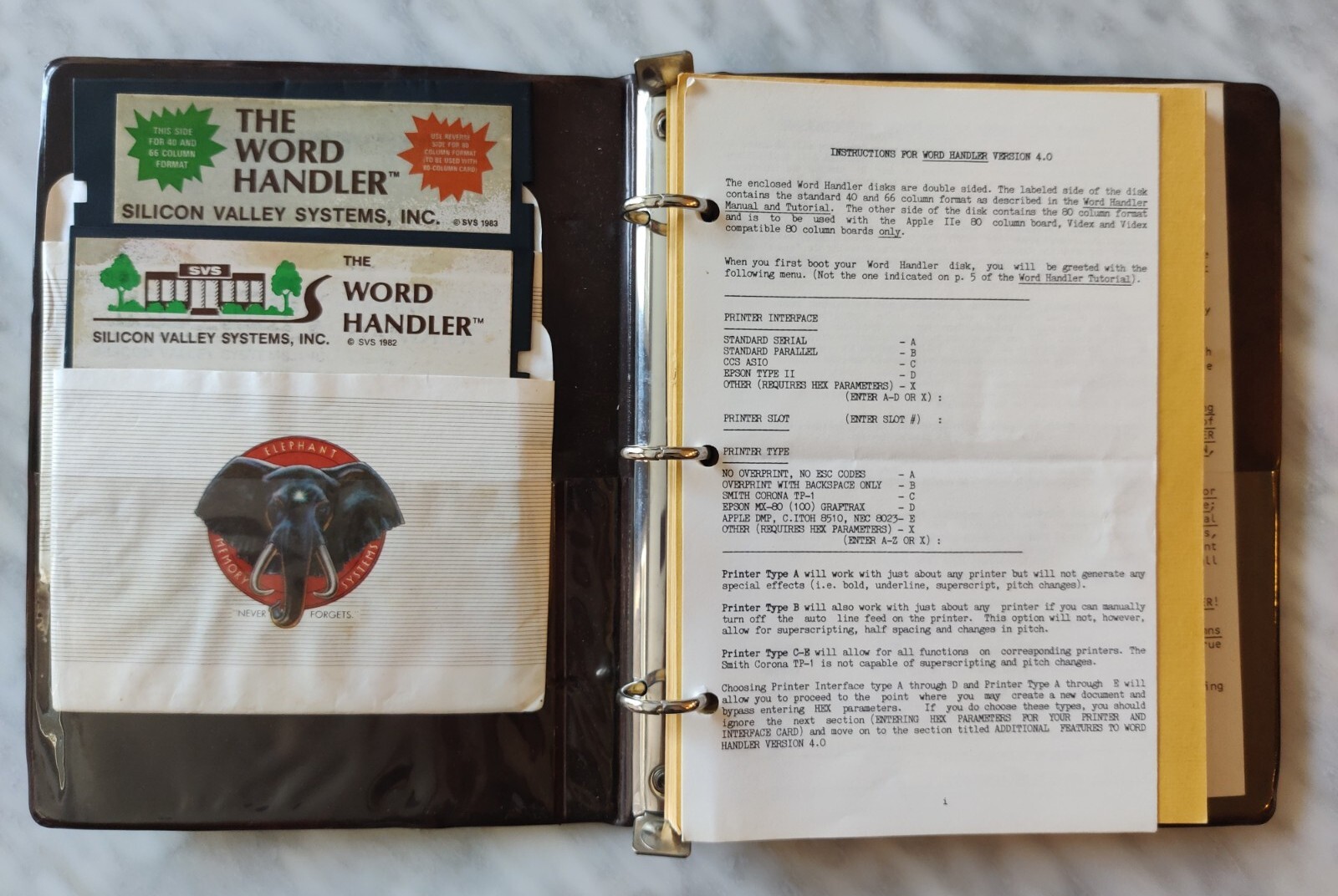 WORD HANDLER II 1982 for Apple II - Silicon Valley System SVS IIe IIc II+ Floppy
