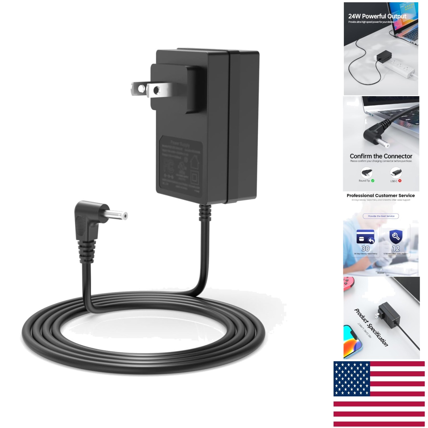 Durable 7.5ft 12V 2A Charger for Gateway - Fast Charge with Protection Features