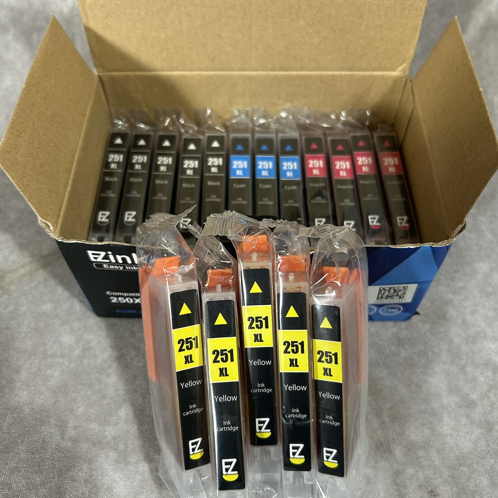 EZ Ink 250 251 XL Compatible Ink Cartridges Black Cyan Yellow Magenta 17 Pack