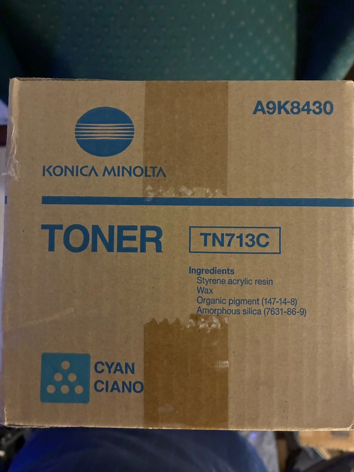 Genuine Konica Minolta TN-713C Cyan Toner A9K8430 OEM New C659 C759