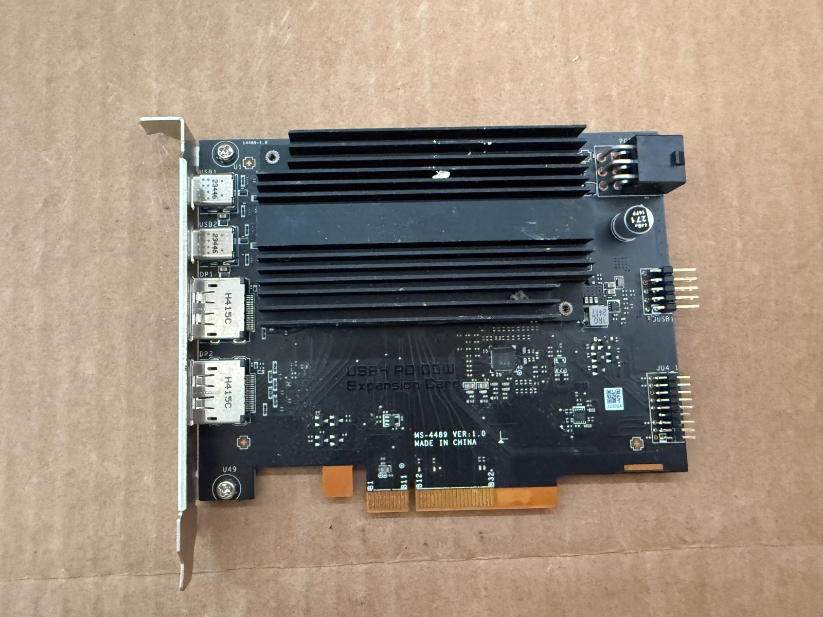 MSI USB4 PD100W Expansion Card Dual USB 4.0 Supports PCIe 4.0 x4 port