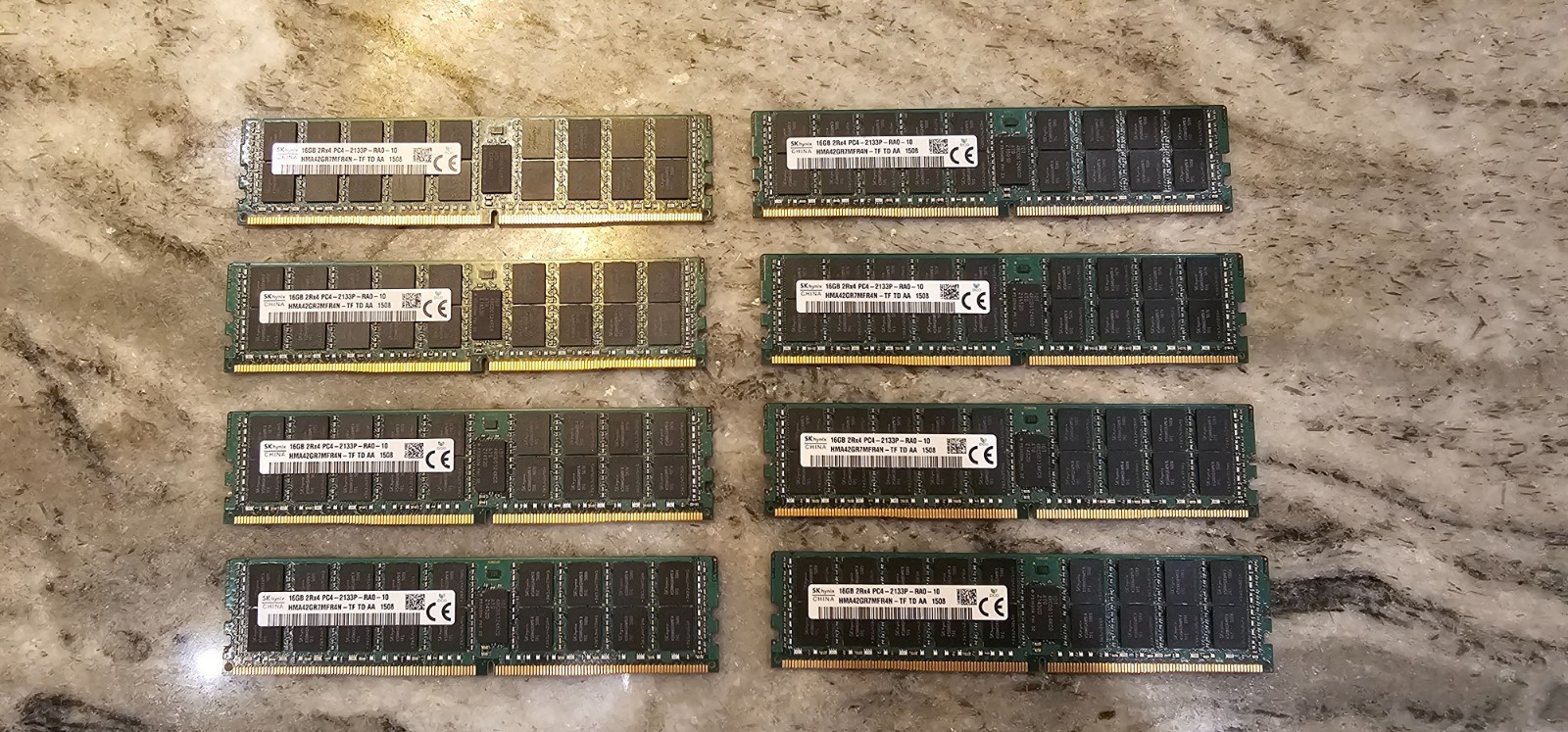 LOT OF (8) SK Hynix 16GB Server RAM 2Rx4 PC4-2133P-RA0-11