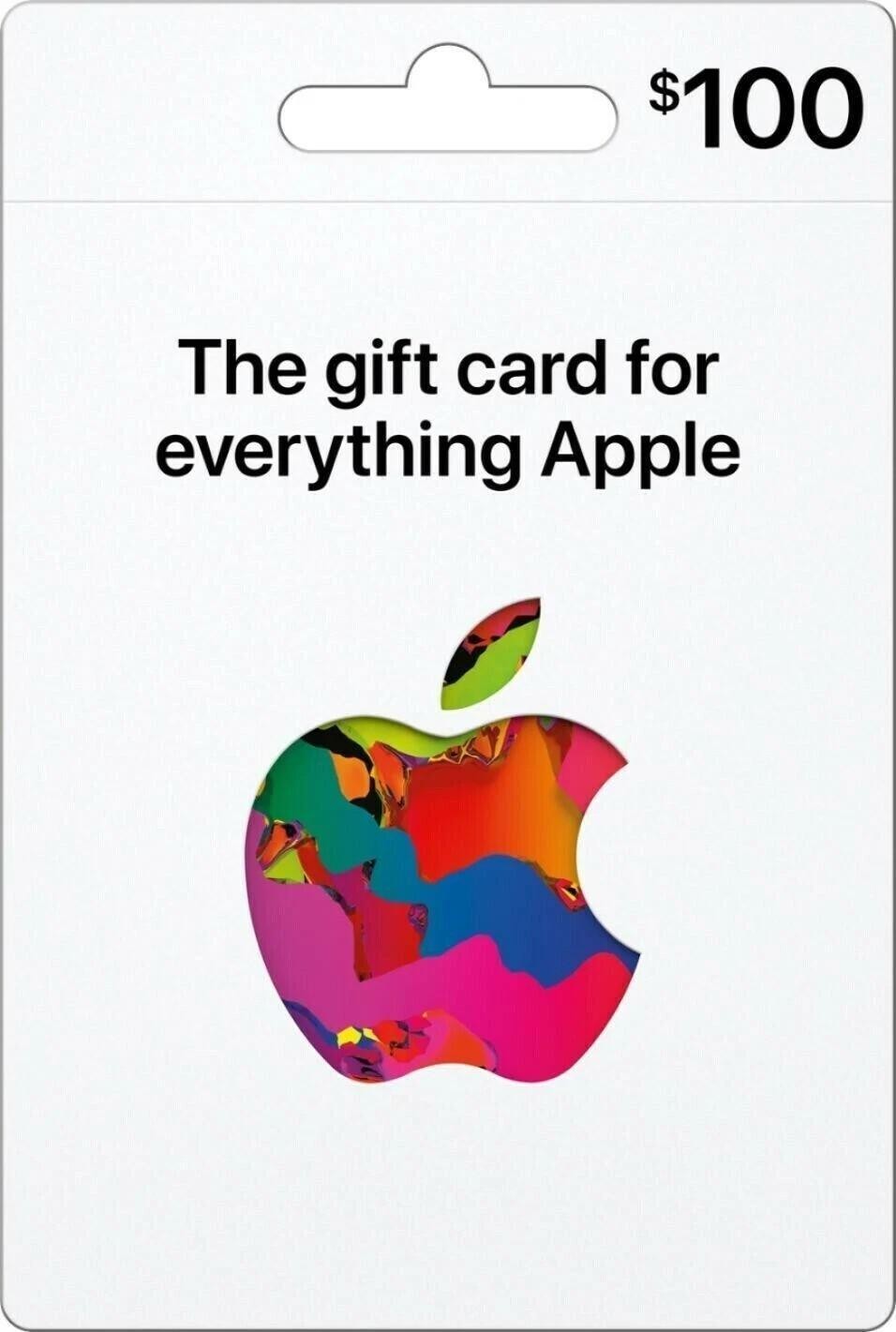 Apple $100 Gift Card, Physical Card, .gift