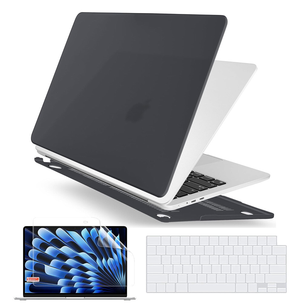 Rubberized Hard Case Shell +Keyboard Cover+ Screen Film For MacBook Air Pro 13" 