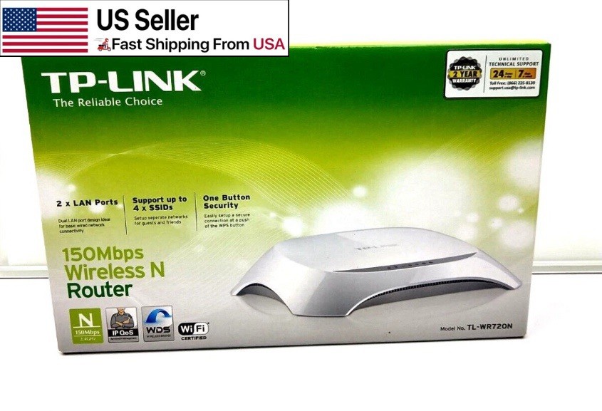 TP-Link TL-WR720N 150 Mbps 4-Port 10/100 Wireless N Router - NEW