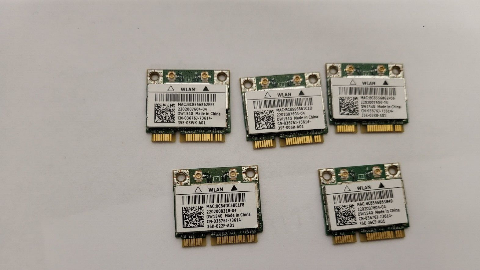 ✔️ LotS of 5 Dell  WiFi Card 3676J 03676J, DW1500 FAST SHIPPING