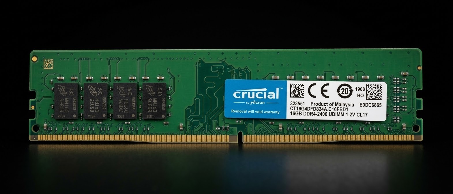 Crucial 16GB DDR4-2400 Desktop RAM CT16G4DFD824A.C16FBD1