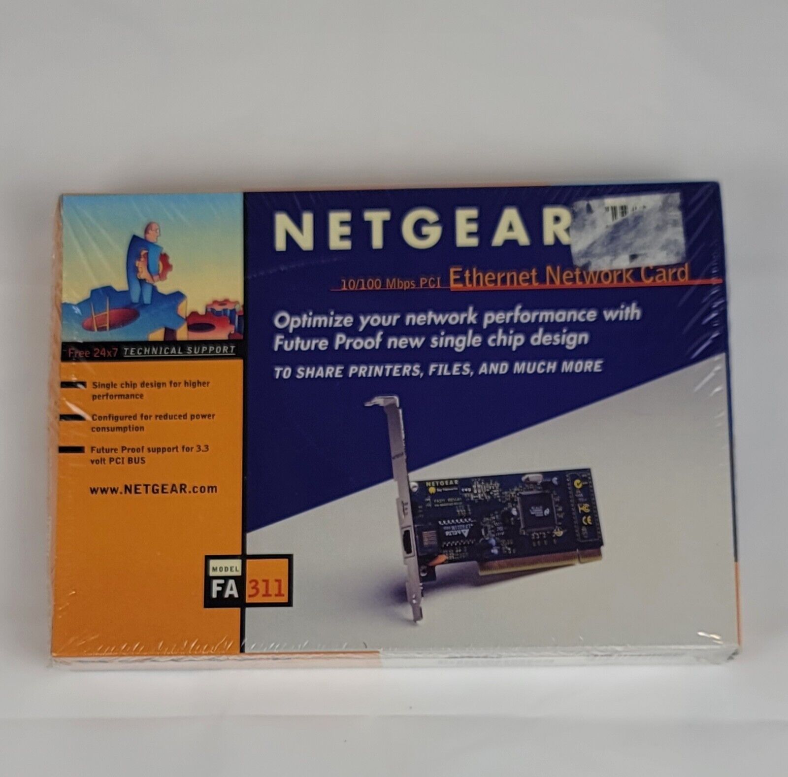 Facotry Sealed Netgear 10/100 Mbps PCI Ethernet Network Card FA311 Fast Shipping