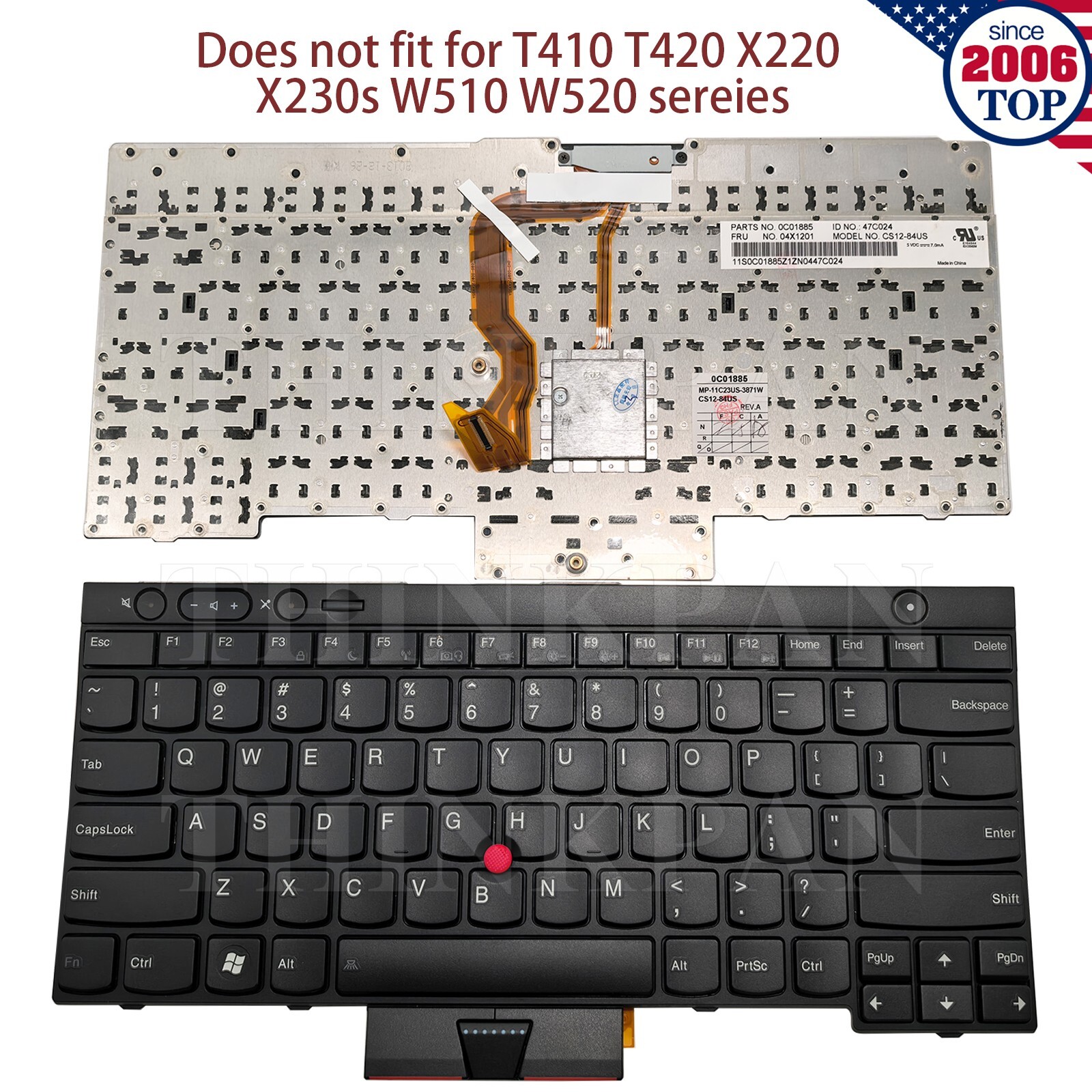 Genuine US Keyboard for Lenovo Thinkpad T430 T430s T430i T430si T530 T530i