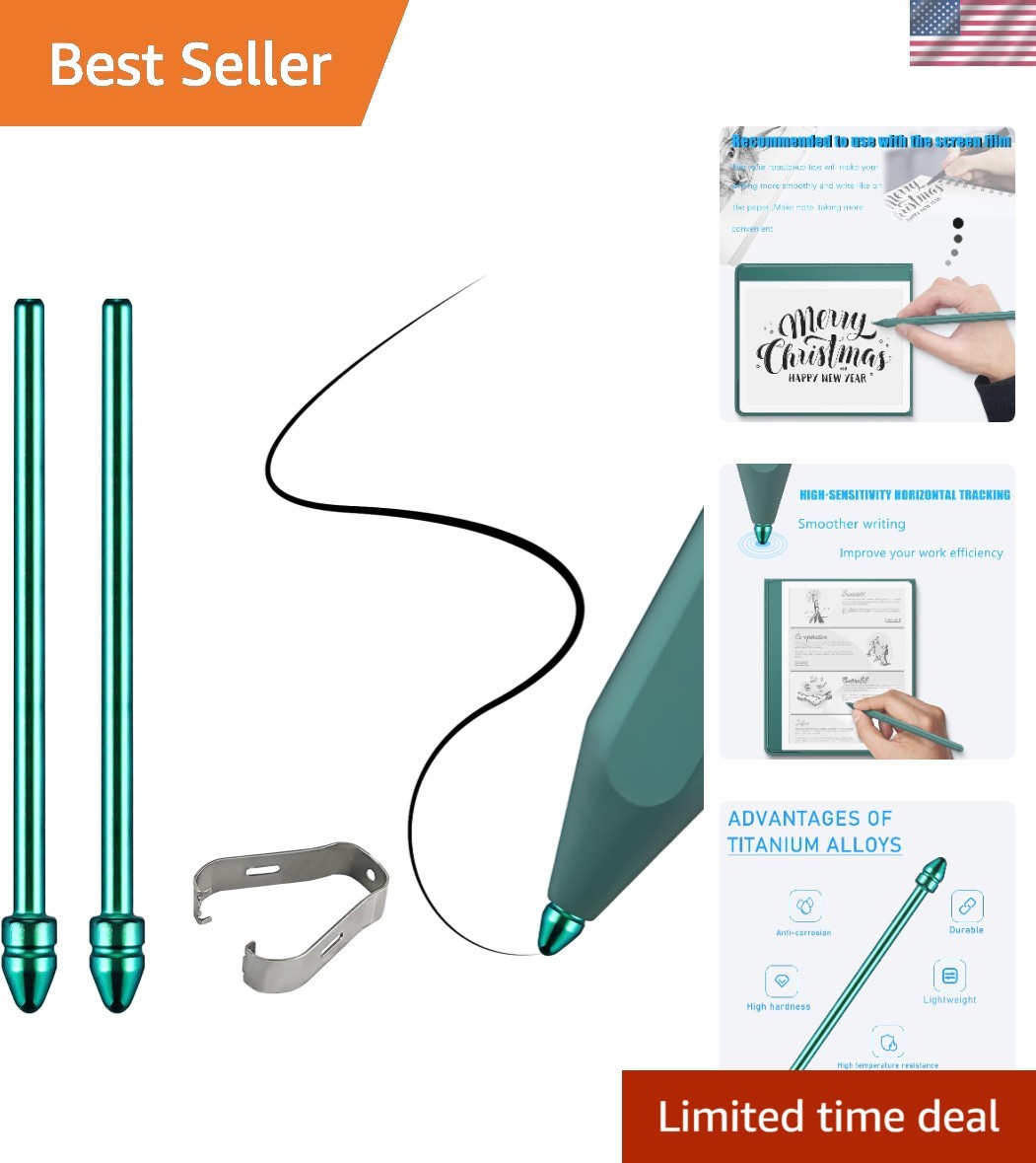 2 Pcs Wear-Resistant Titanium Alloy Tips for Kindle Scribe - Write Like Paper