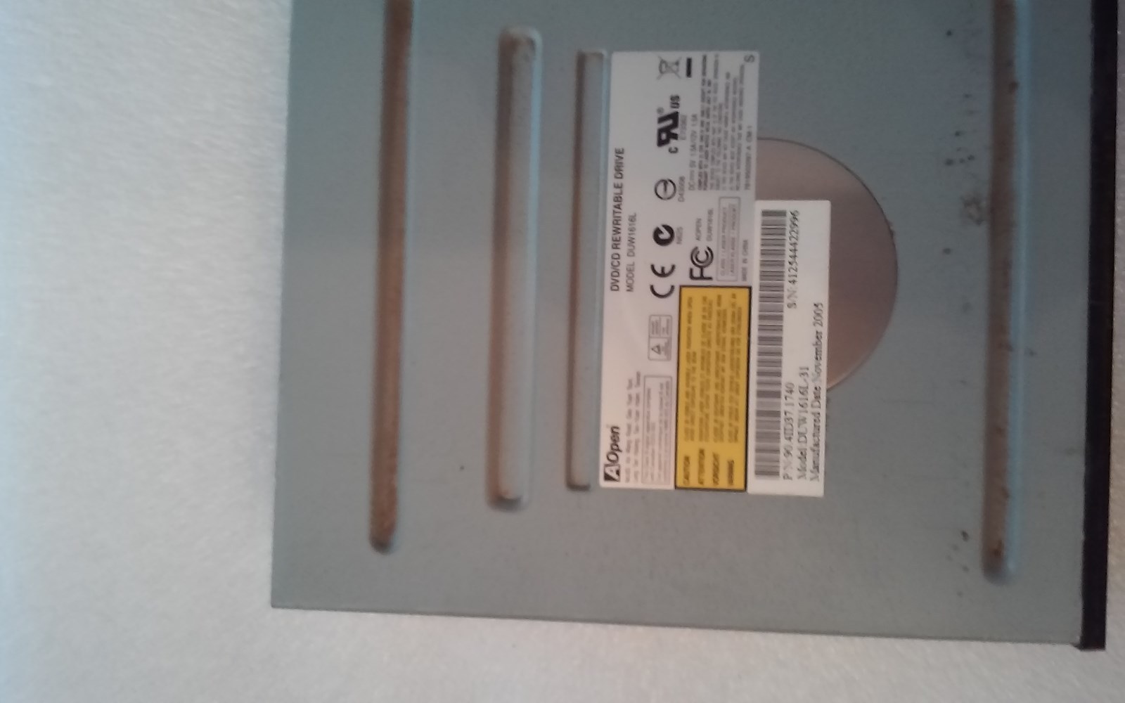 •	DVD RW Drive AOpen DUW1616L-31 ReWritable CD CDROM IDE ATA 