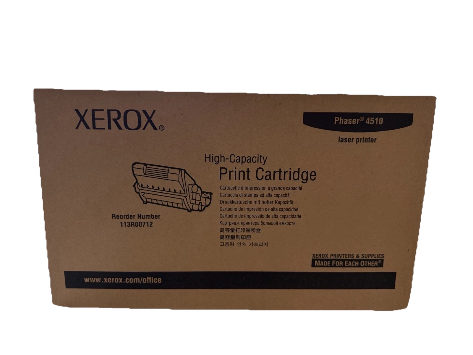 Genuine OEM SEALED- Xerox 113R00712 Phaser 4510 Toner Cartridge - Black,
