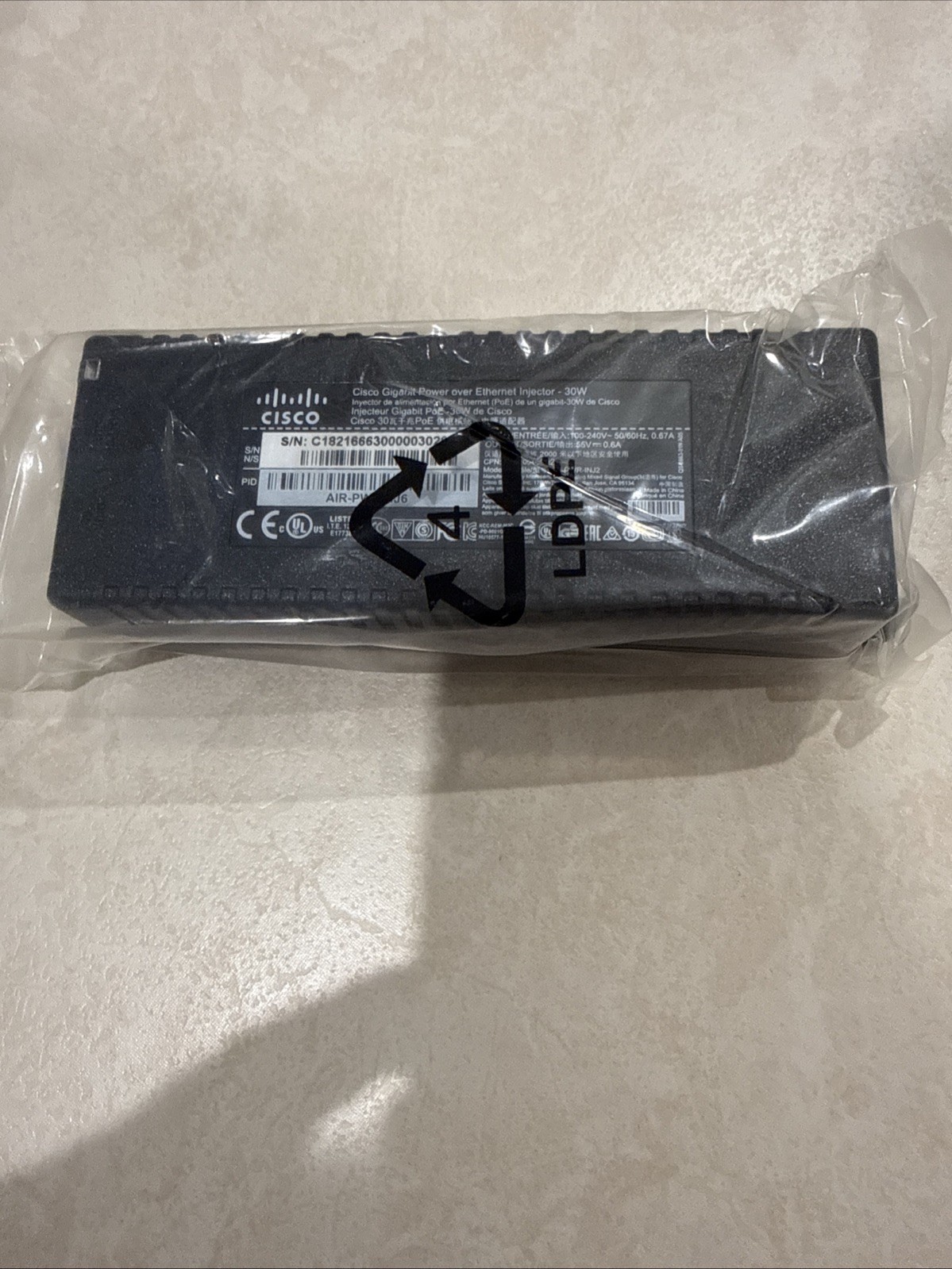 New CISCO AIR-PWRINJ6 POE Power Module Adapter 30W AP
