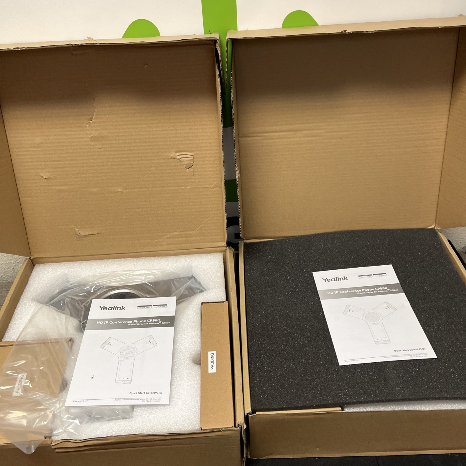 Lot of 2 Yealink CP960 HD IP Touchscreen Conference Teams/Skype for Business