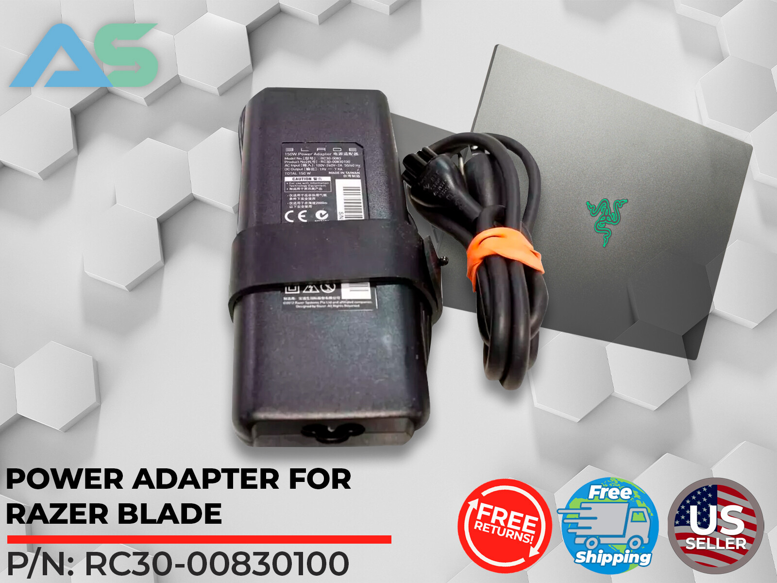 Genuine Razer 150W Power Adapter RC30-0083 Charger for Razer Blade Gaming Laptop