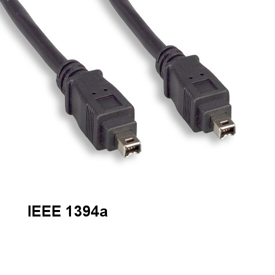 KNTK 10ft IEEE-1394a 4 to 4 Pin Cable Firewire 400Mbps iLINK DV PC Cord Black
