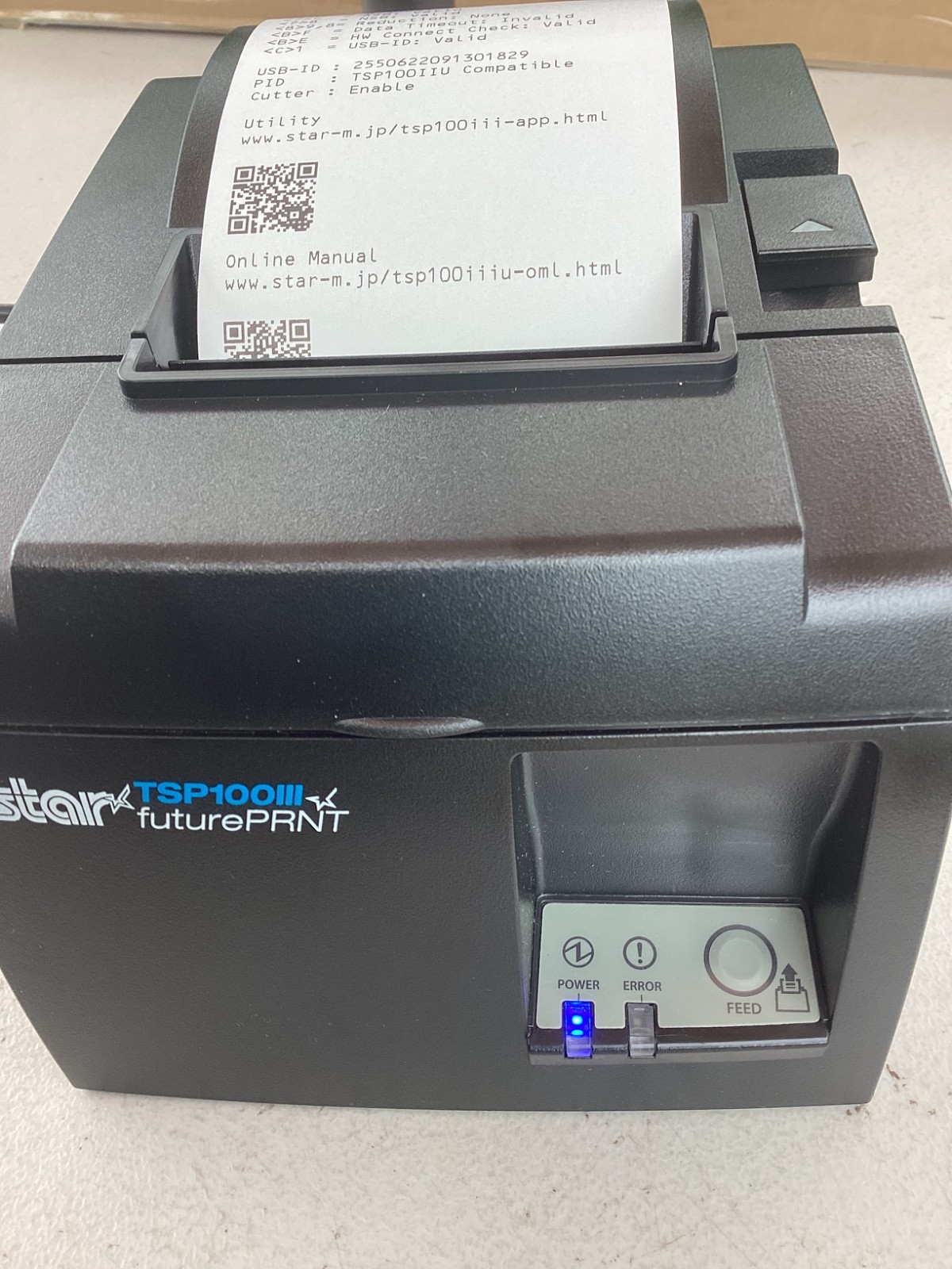 Star Micronics TSP143IIIU GY US Thermal Receipt Printer USB Auto-Cutter NEW