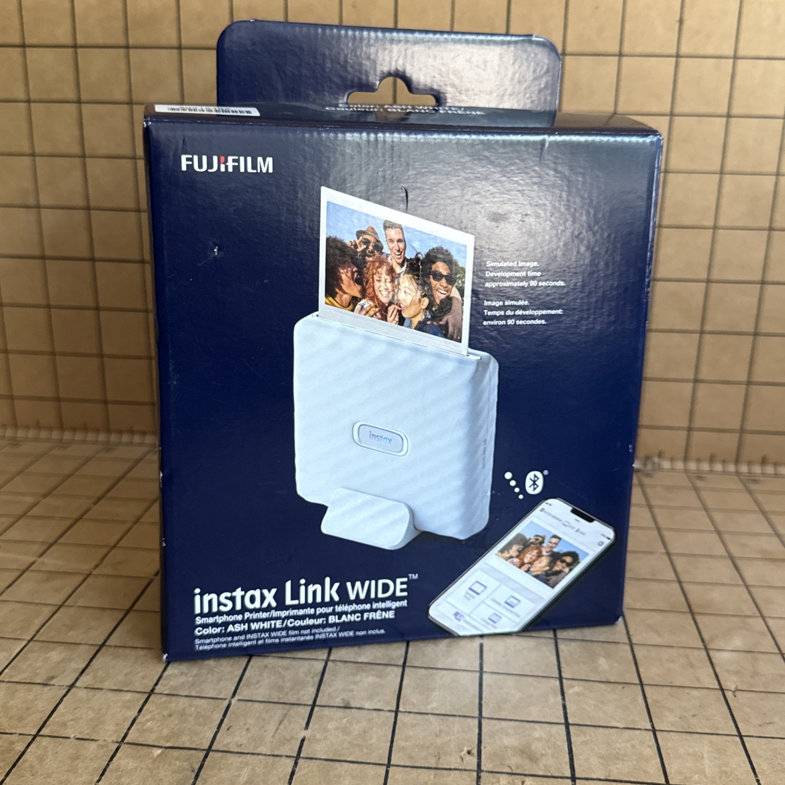 NEW Fujifilm INSTAX Link WIDE Mobile Printer - Ash White