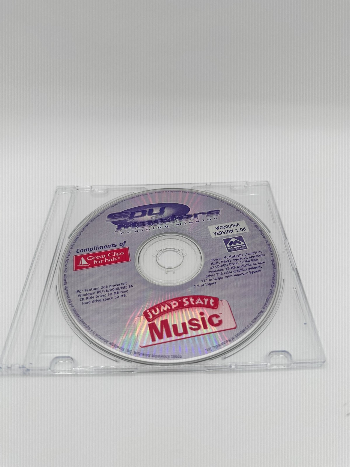 Vintage Spy Masters Training Mission Jump Start Music PC Computer Game (2001)