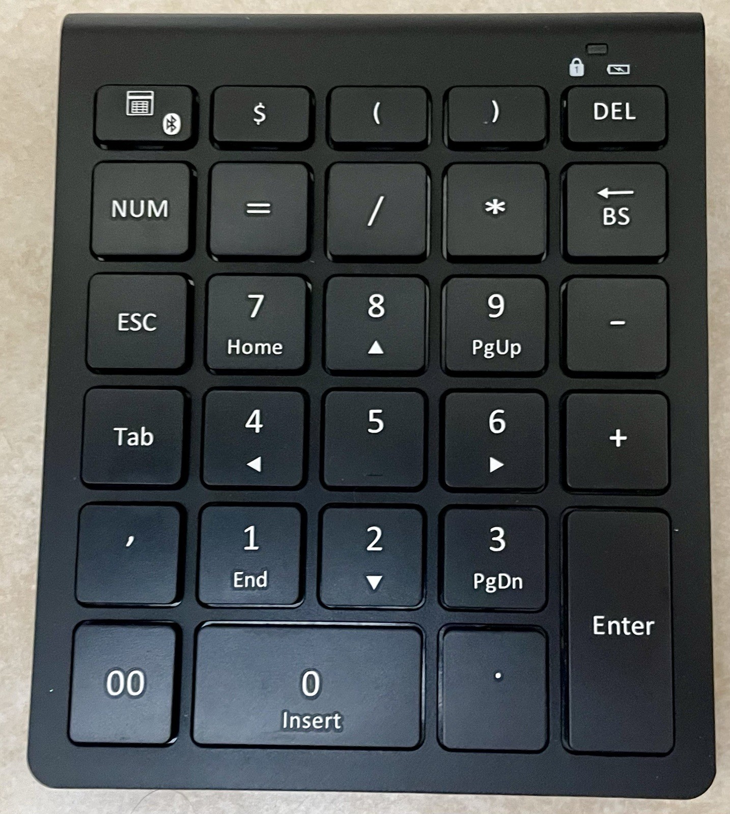 Lekvey Bluetooth Number Pad 28-Key Wireless Numeric Keypad for Laptop PC Black