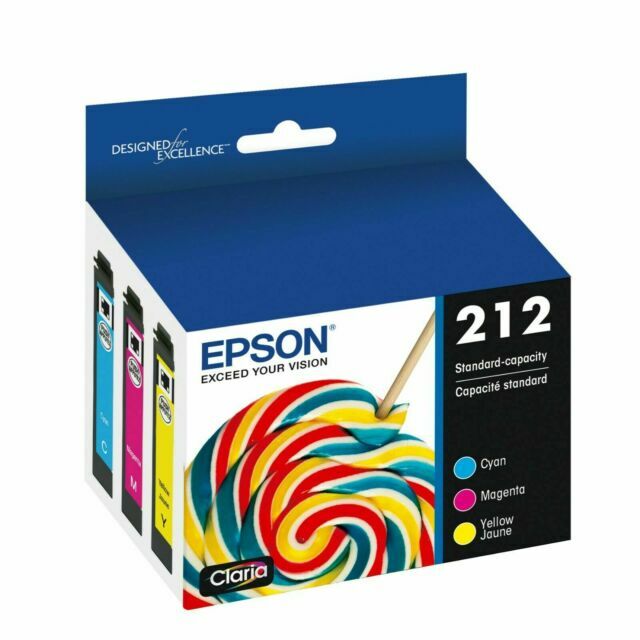 EPSON - 212 Color Printer Ink Cyan Magenta Yellow - Brand New Sealed