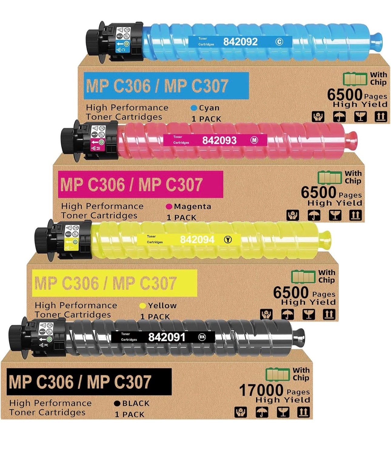 MP C406 MP C306 Toner Cartridge For Ricoh Aficio MP C306 C406 or MP C307 C407